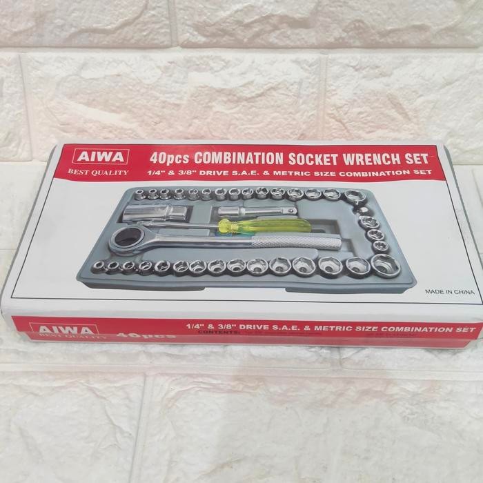 40pcs kunci ring kunci shock pas kunci pas ring kombinasi 40 in 1