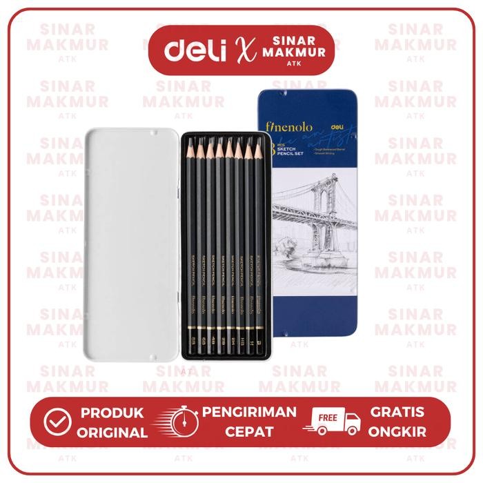 

Sketching Pencil/Pensil Sketsa/Graphite Pencil Set 8 Pcs Finenolo Deli EC26 (Set)
