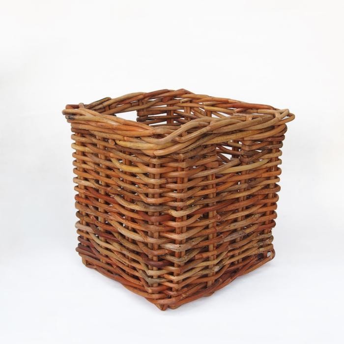 Sempro Square Kotak Pot Vas Rotan Rattan Ukuran Jumbo Medium