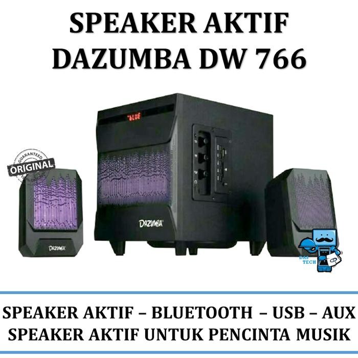 Speaker Aktif LED DAZUMBA DW 766 - With Bluetooth, USB, SD, Aux In