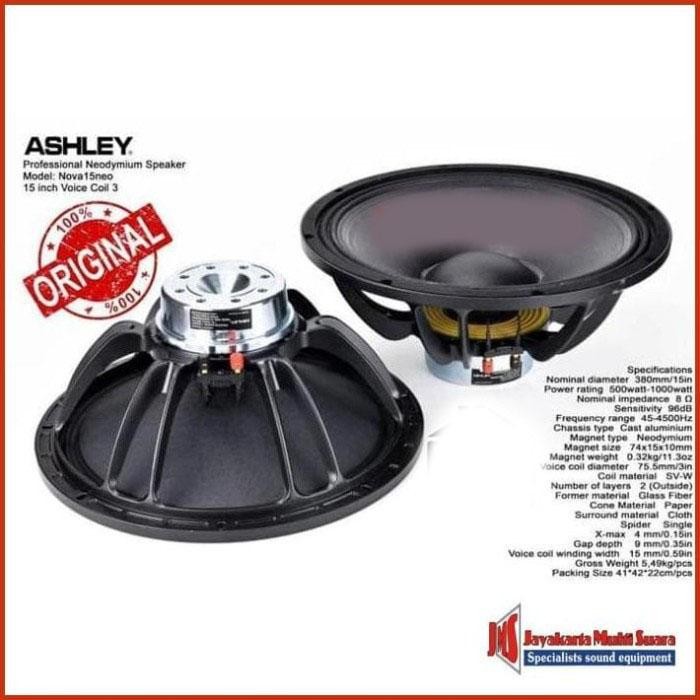 KOMPONEN SPEAKER ASHLEY NOVA 15NEO/NOVA15 NEO 15 INCH ORIGINAL 