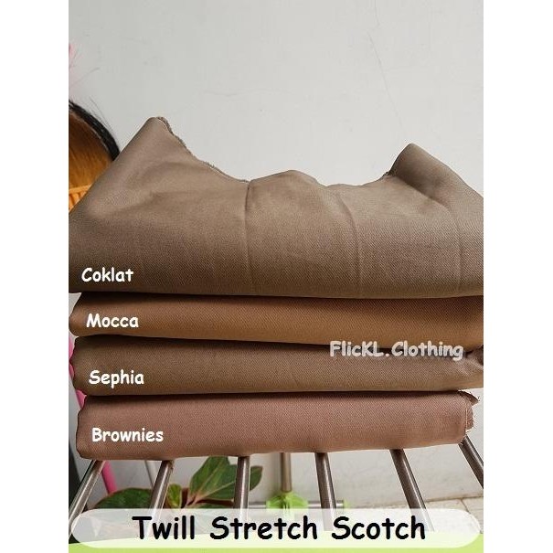

Kain Twill Stretch Bahan Twill Scotch Melar Twill Katun Ukuran 70CM
