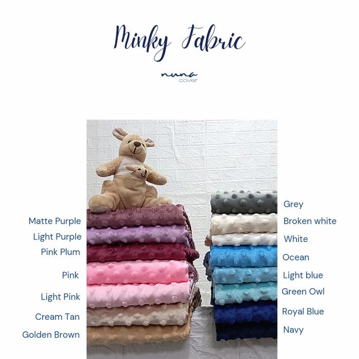 

bahan kain minky dot minky dots aneka warna meteran termurah