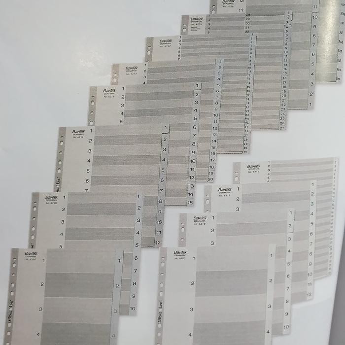

Divider index 1 - 15 A4 grey Bantex bahan pp