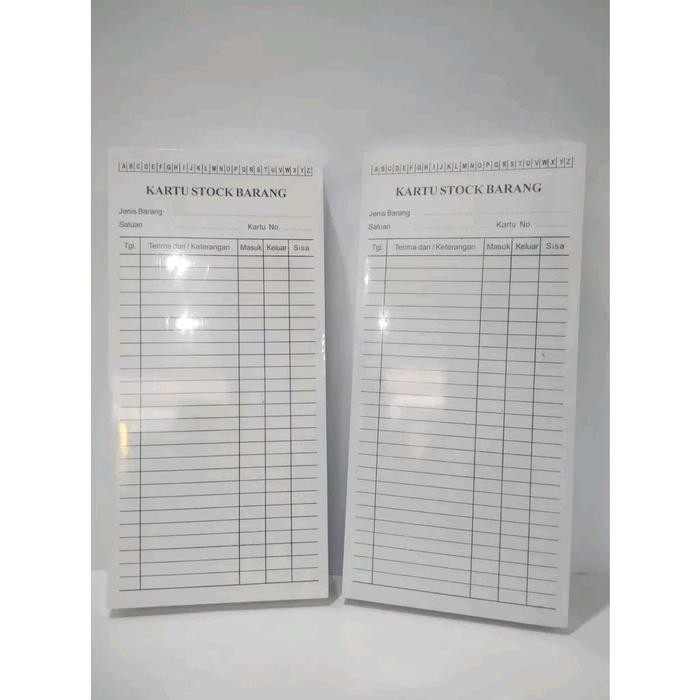 

Kartu Stok Stock barang tahan air Card waterproof