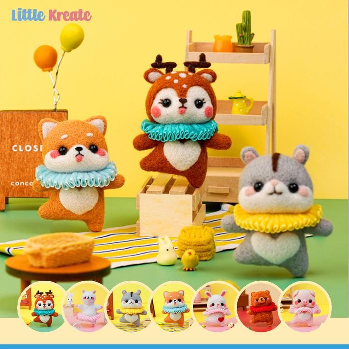 

Needle Felt Doll #02 - Little Kreate DIY Needle Felting Set - Wool Felt Handmade Craft Kit - Paket