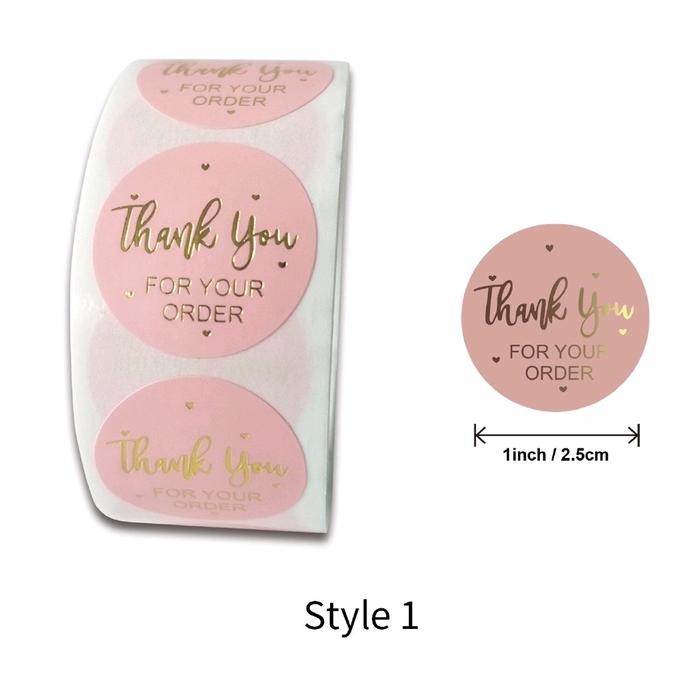 

500pcs Stiker Thank you (1roll) diameter 2.5cm