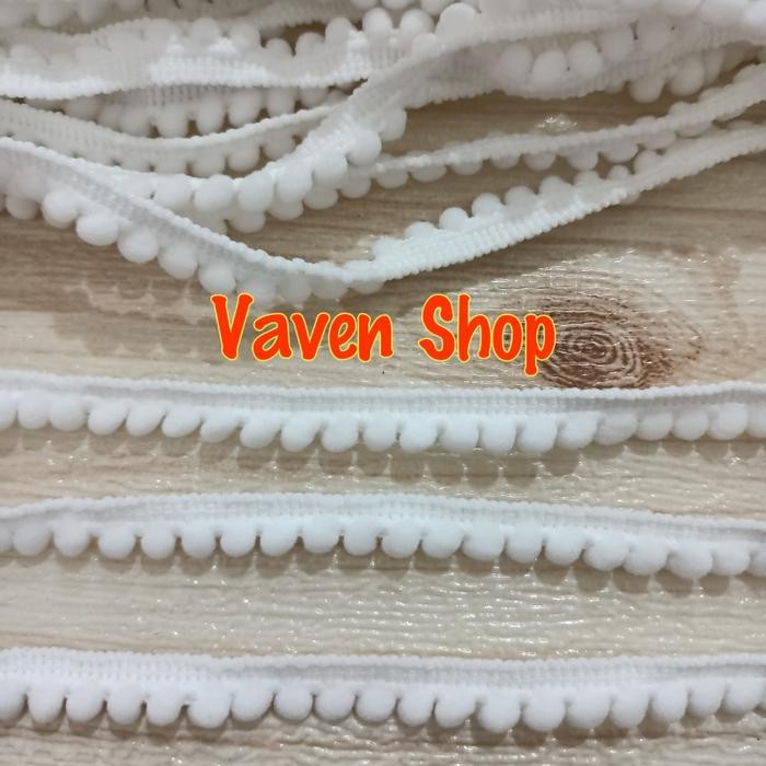 

Renda Baso / Pompom Kecil 14 yard