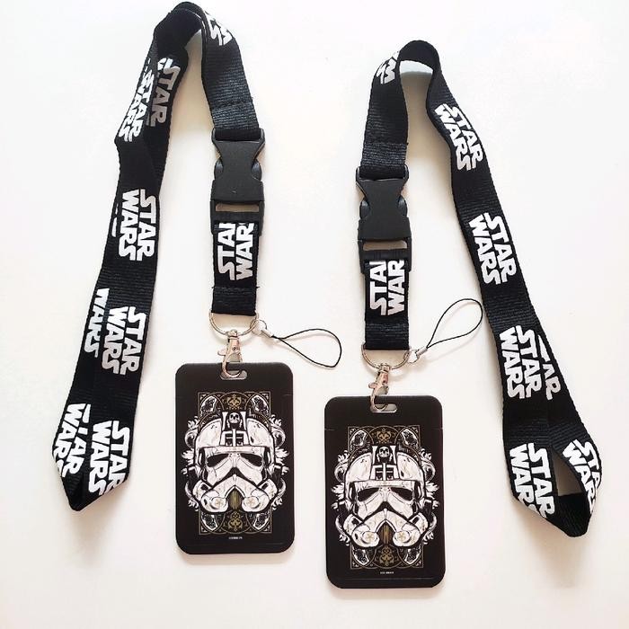 

ID Card Holder Name Tag Lanyard / Kalung Wadah Kartu Identitas Star Wars Stormtrooper Tali
