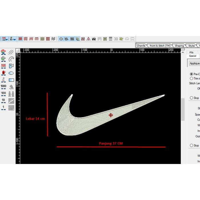 

Patch Emblem Bordir Logo Nike di Toko Agenforedijogja Ukuran 37 x 14cm