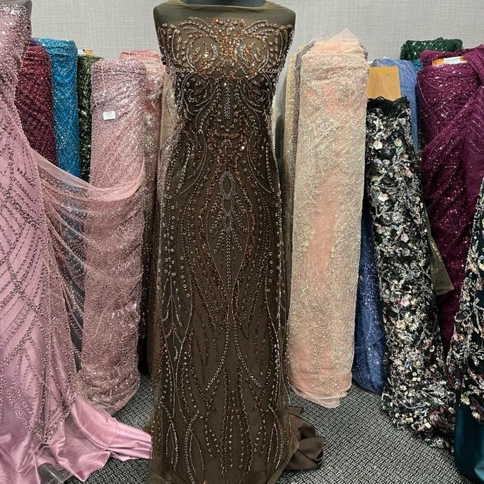 

Tulle Elmahyra full payet beading