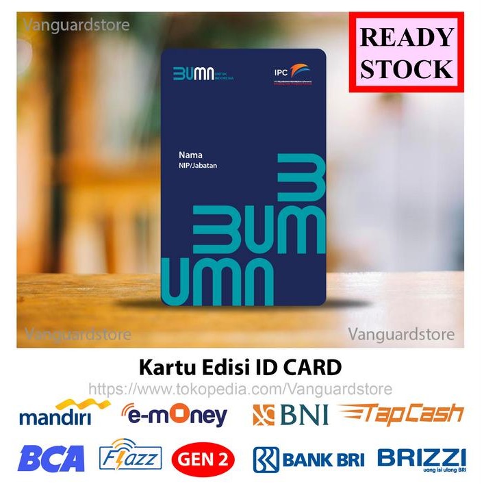 

Emoney ID CARD IPC NEW BRI BRIZZI BUMN Etoll Pengenal - 1 SISI