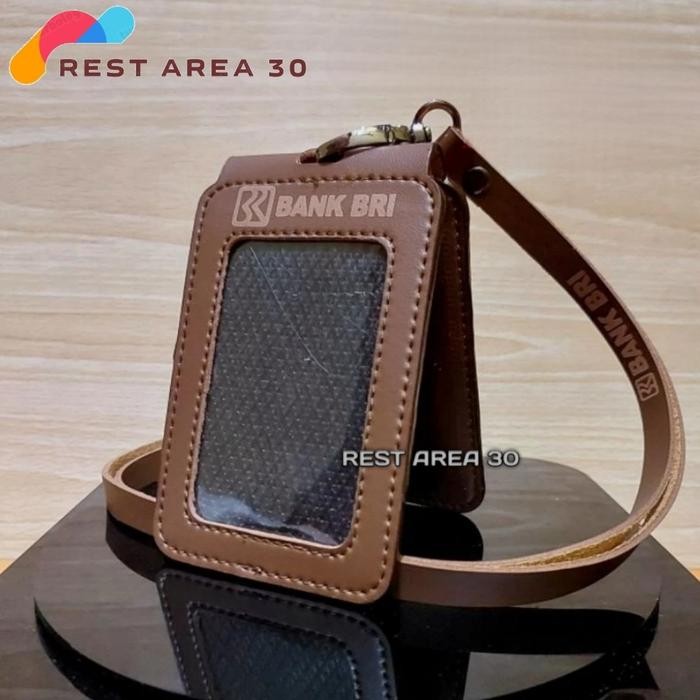 

ID Card Holder Tali Lanyard Name Tag Logo BANK BRI Model Lipat