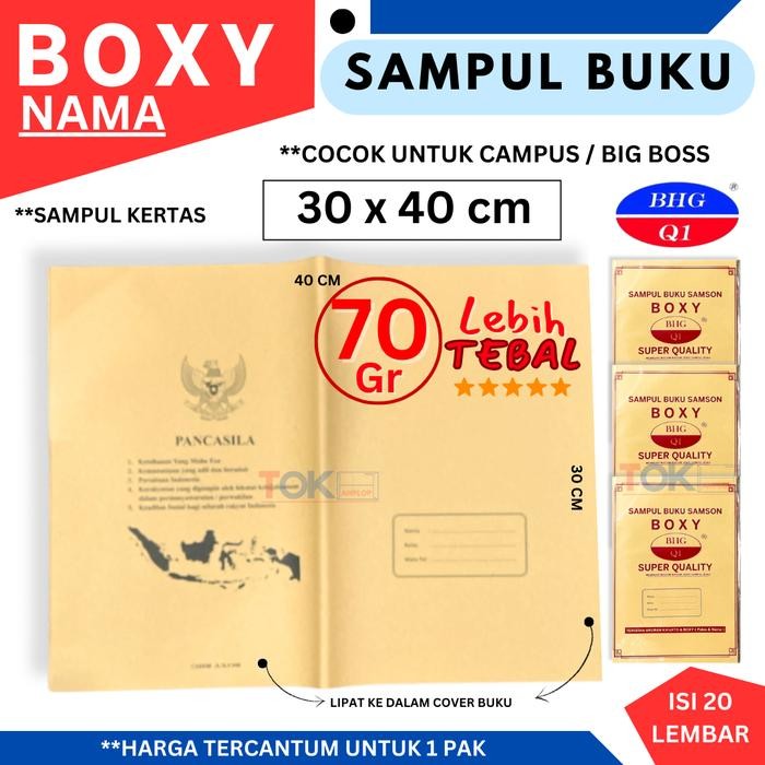 

Sampul Buku Coklat Ukuran BOXY/CAMPUS isi 20lbr