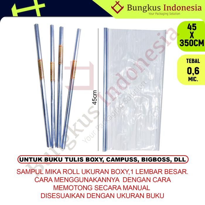 

Sampul Buku Mika Roll 45x450cm - Ukuran Boxy / Boxi / Ukuran Kuarto
