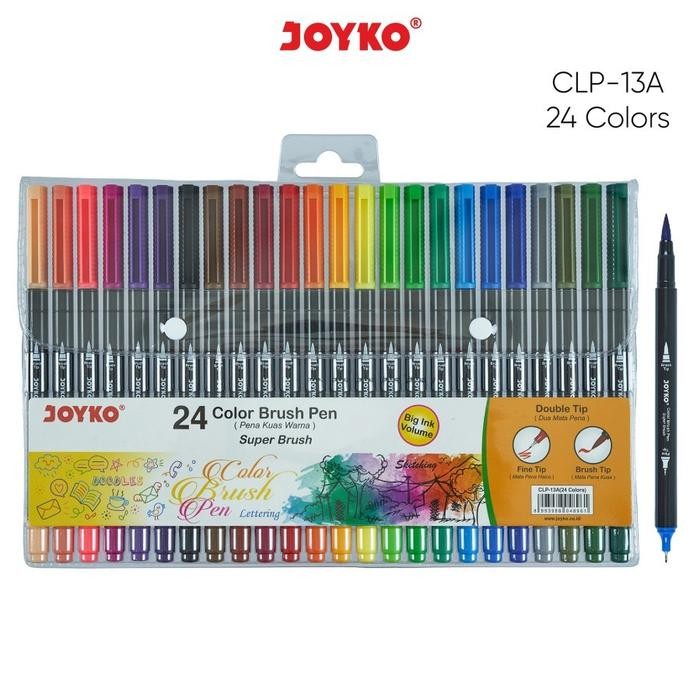 

Color Brush Pen / Pena Kuas Warna Joyko CLP-13A / 24 Warna / CLP 13 A