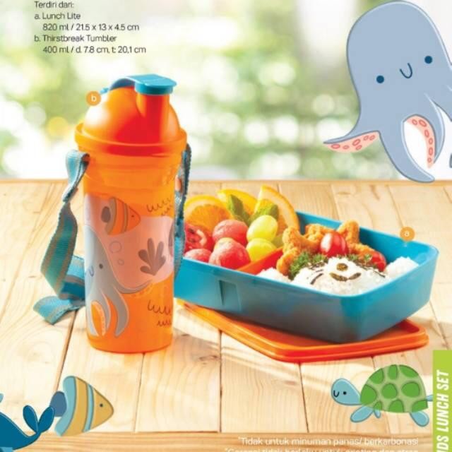 Tempat makan anak Tupperware kids lunch set promo