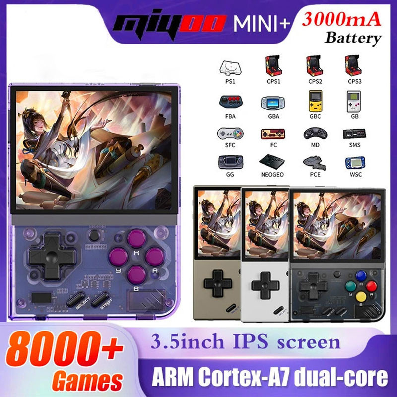 Miyoo mini Plus Miyoo mini+  3.5' IPS OCA Portable Retro 256GB Video