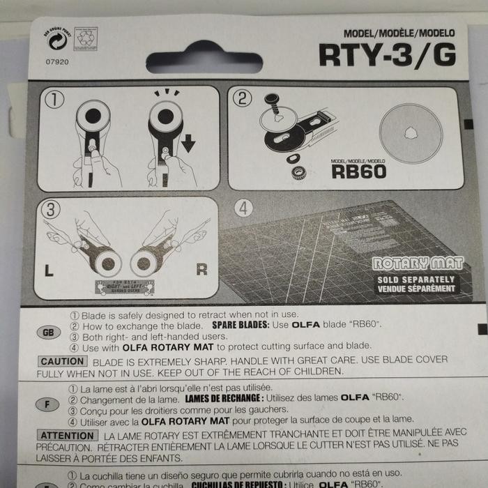 

ROTARY CUTTER RTY-3/G OLFA KODE 588