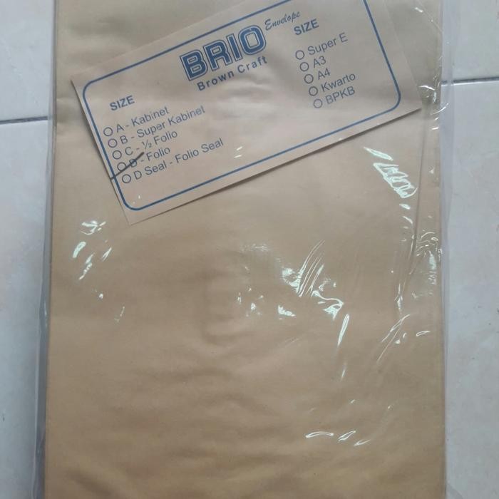 

AMPLOP COKLAT FOLIO BRIO KODE 412