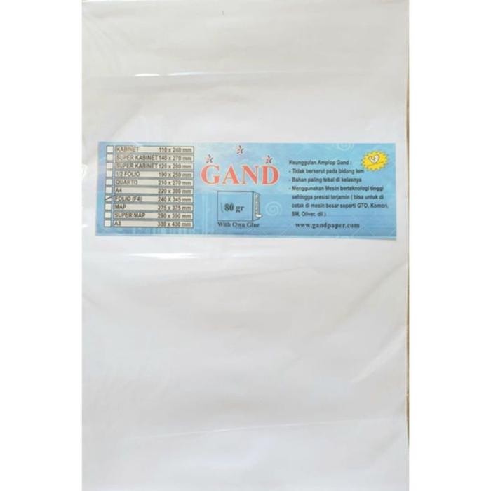 

TEBAL 100GSM AMPLOP PUTIH FOLIO 25X38 100PCS KODE 638