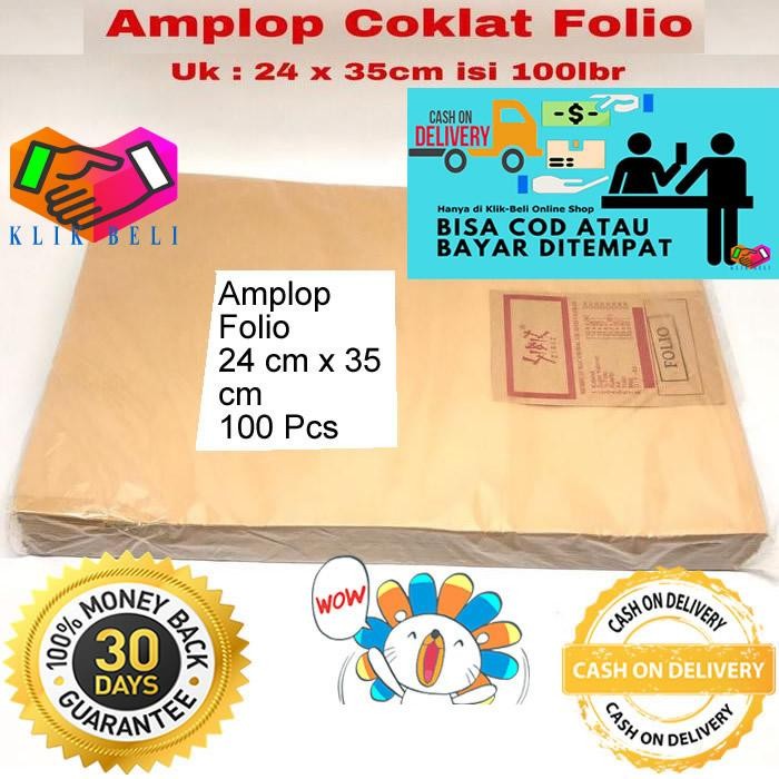 

[KBM] AMPLOP COKLAT FOLIO 80GR ISI 100 LEMBAR KODE 1294