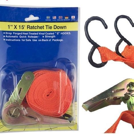 Tali Tidon Murah/Tali Gesper Pengikat Barang di Motor Ratchet Tie Down Set/Tali Pengikat Barang