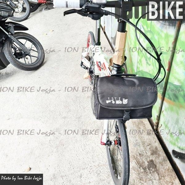 tas front block brompton - tas depan sepeda lipat - carrier bag folding bike frontblock seli carrier