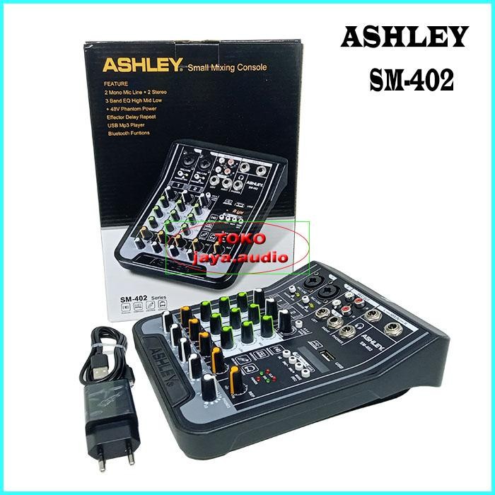 Mixer Audio Ashley Sm 402 4 Channel Usb,Bluetooth Original - Sm-402 Mixer Audio Mini Ori Ashley