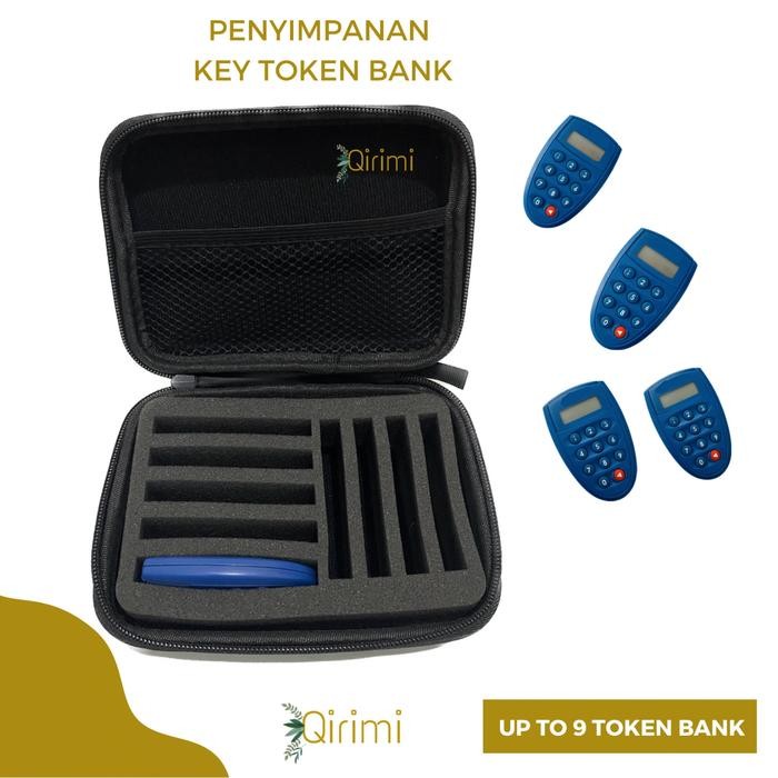 TAS PENYIMPANAN KEY TOKEN BANK FOAM PORTABLE KEY BCA MANDIRI - SIZE M ISI 9 TOKEN BANK