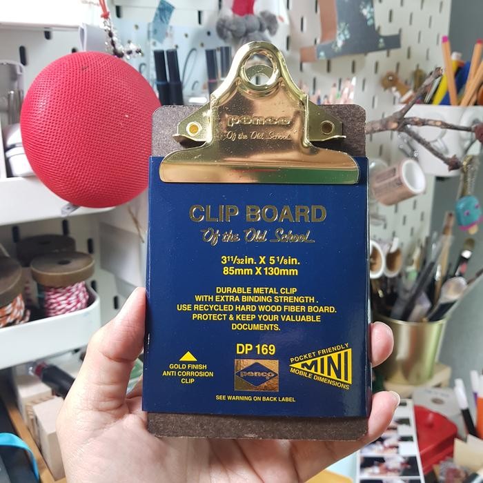 

Clipboard Vintage Japan Penco, Gold Clip, A5 Dan Mini