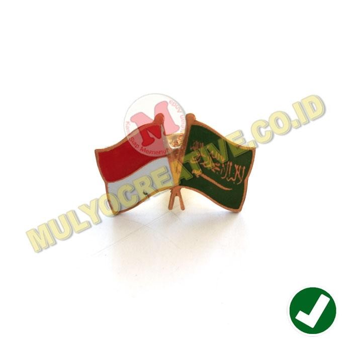 

Cross Flag Pin Murah-Pin Bendera Persahabatan Indonesia Dan Arab Saudi PREMIUM