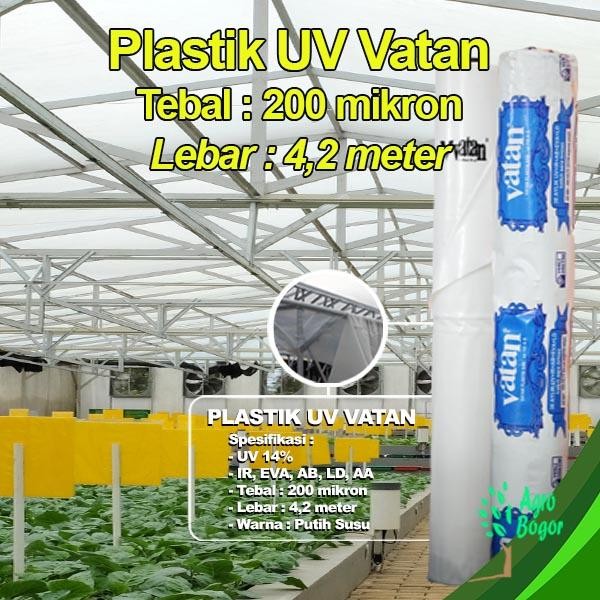 Plastik Uv Vatan Lebar 4 Meter 200 Micron, Meteran Eceran