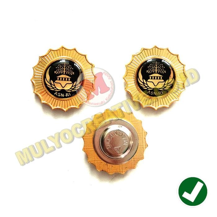 

Lencana ASN RI Golongan II - Pin ASN Korpri Magnet Warna Hitam PREMIUM