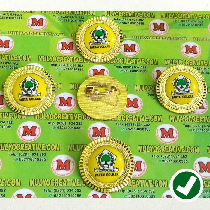 

Pin Partai Golkar - Pin Partai Golongan Karya Model Gerigi Ukr. 3Cm PREMIUM