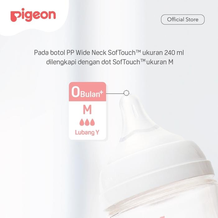 Pigeon Botol Bayi Wide Neck Ppsu + Softouch Nipple Anti Kolik Original Original