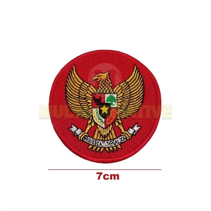 

Emblem Patch Bordir Background Merah Badge Garuda Pancasila Latar Merah PREMIUM