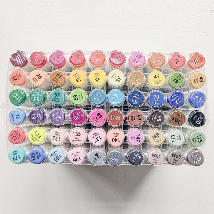 [Set] Spidol / Brush Pen / Coloring Art Marker / Sketch Marker - Joyko Armk-66-60 Murah