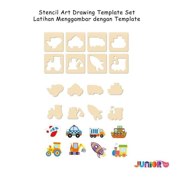 

Stencil Art Drawing Template Set / Latihan Menggambar Dengan Template