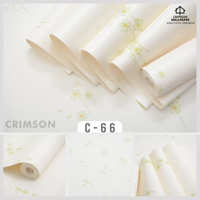 Wallpaper Dinding Vinyl Klasik Bunga Mini Mewah