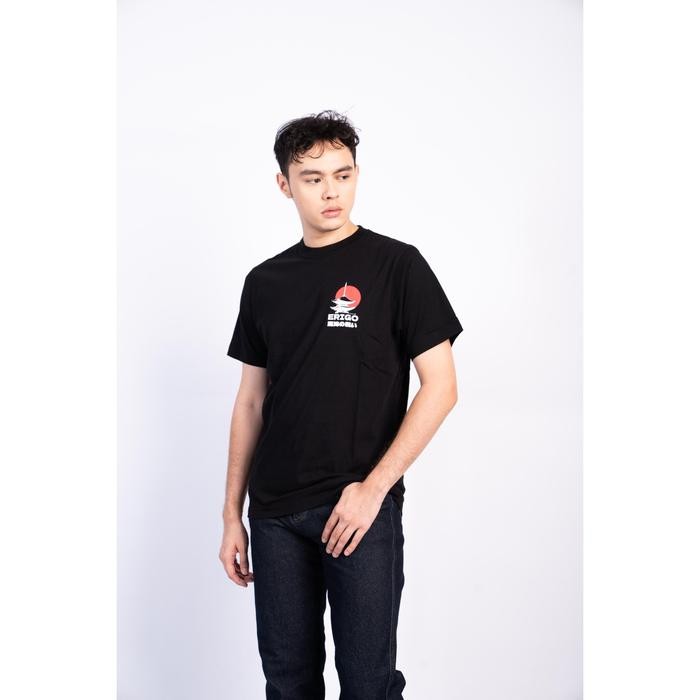 Erigo T-Shirt Yachiko Black - Kaos Hitam Pria & Wanita