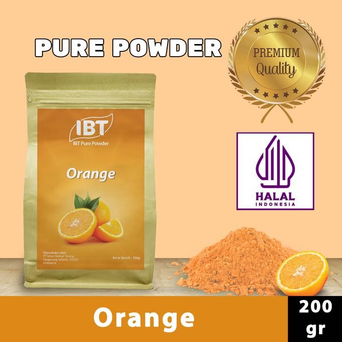 

NEW! PURE ORANGE POWDER MURNI BUBUK JERUK IMPORT MAKANAN KUE 200 GR