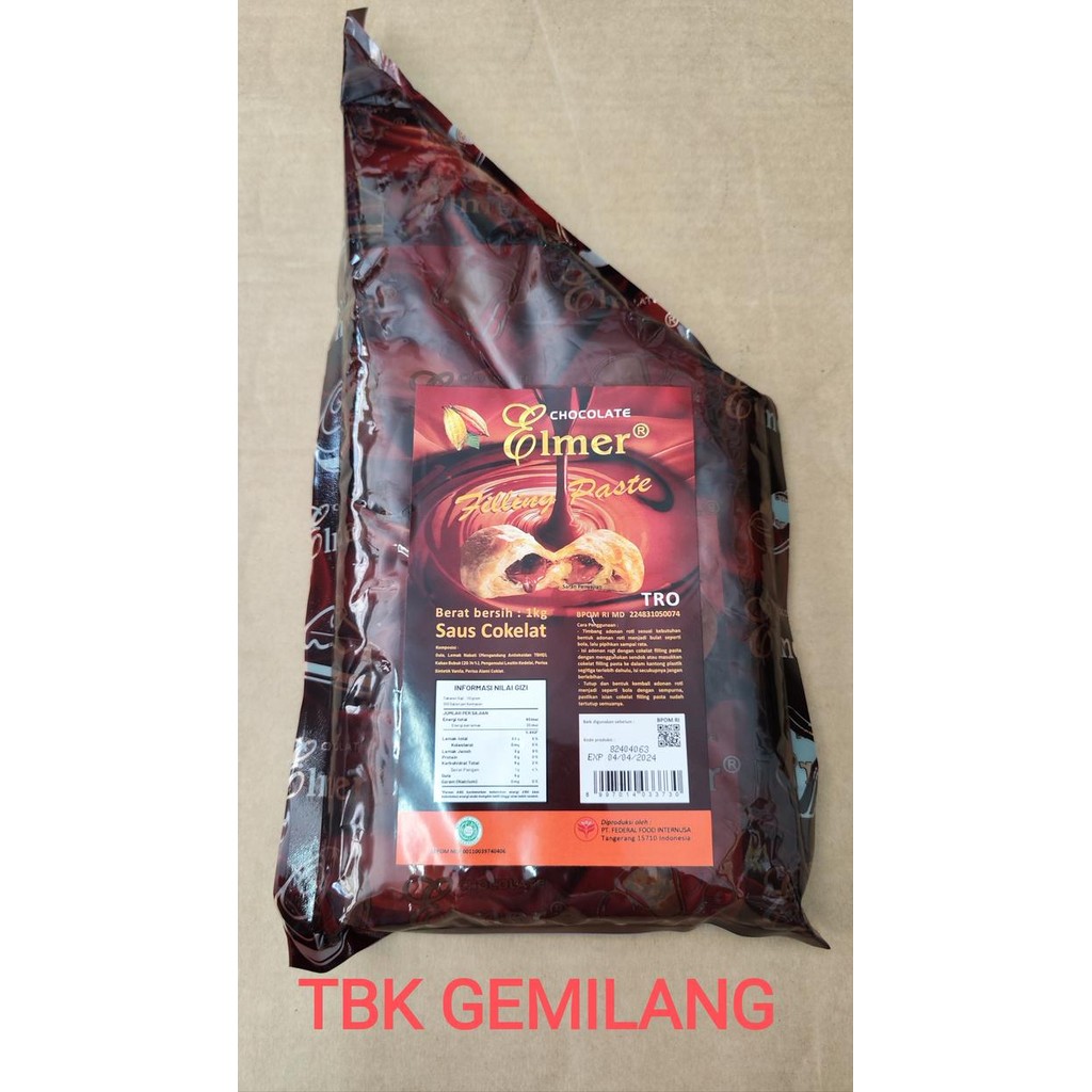 

NEW! ELMER COKELAT PASTA FILLING SAUS 1KG