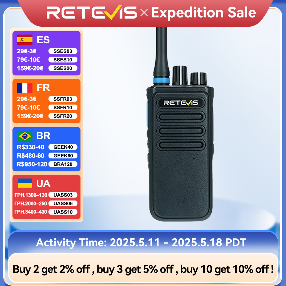 Retevis P1 DMR Digital Walkie Talkie Long Range Walkie Talkies Communication Radio Station UHF dmr R