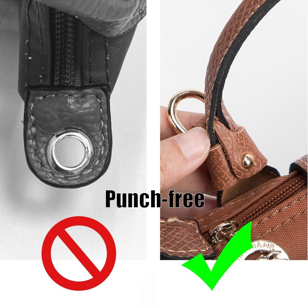 Punch-free Genuine Leather Shoulder Strap for Longchamp mini Bag Straps Crossbody Conversion Hang