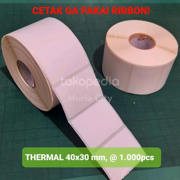 

LABEL BARCODE THERMAL 40X30 MM 40MM X 30MM 4CM X 3CM 4X3 CM