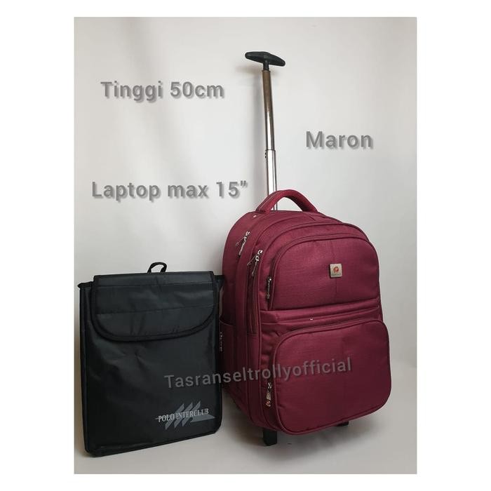 Tas Ransel Troli 19Inch Polo Interclub Laptop Sekolah
