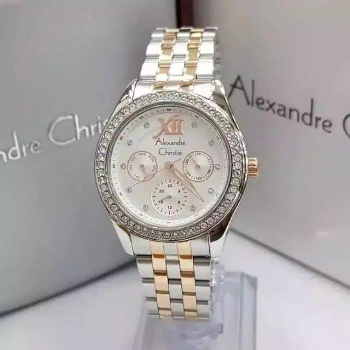 ALEXANDRE CHRISTIE WANITA Ac 2496BF SILVER GOLD(ORINAL) GARANSI