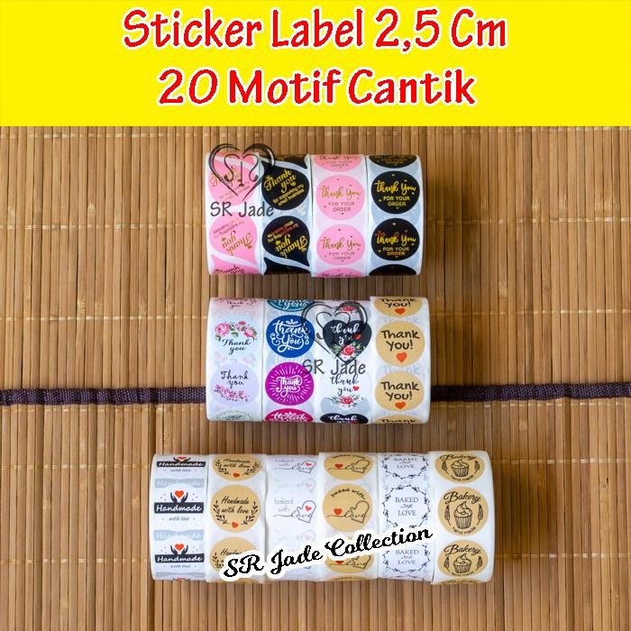 Sticker Thank You Stiker Thank You Baked With Love Stiker Label