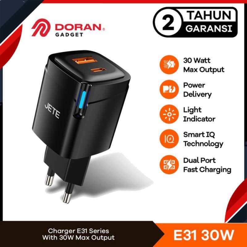 Charger 30W JETE E31 Dual Port Fast Charger 30 Watt Garansi Resmi *